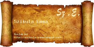 Szikula Emma névjegykártya